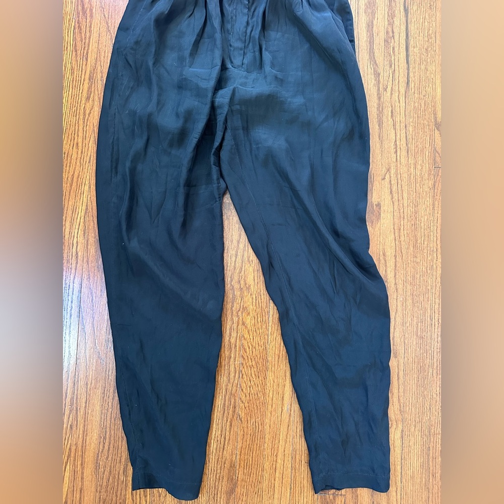 Diane Gilman Elegant Black Silk Pants